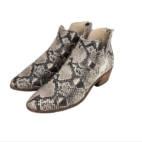 Dolce Vita Karsen Python Snakeskin Bootie Ankle Boots Women's Size 7.5 - Picture 1 of 11